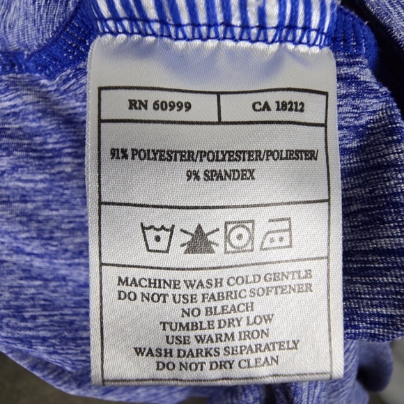 Kansas University KU Jayhawks Men's XXL Quarter Zip Performance Pullover Blue - Picture 6 of 7